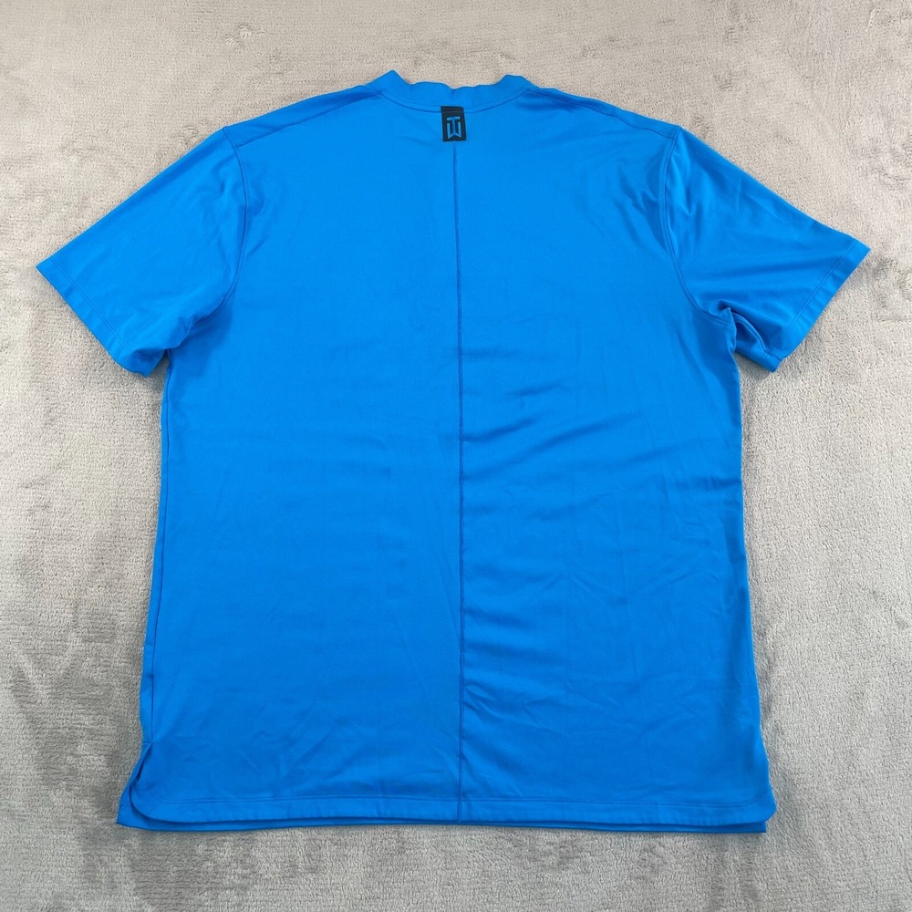 Nike Tiger Woods TW Dri-Fit Vapor Golf Blade Polo Men Large Blue Performance NEW - Picture 4 of 8